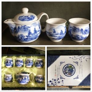 {BOGO}NWT JAPANESE TEA SET HANDMADE VINTAGE 1990s